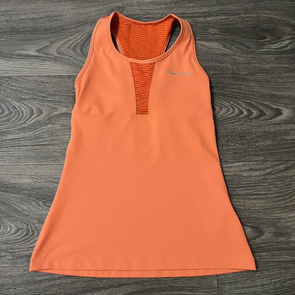 Pearl Izumi Women's Sz S Coral Fly Sport Racerback Running Tank Top Shelf Bra